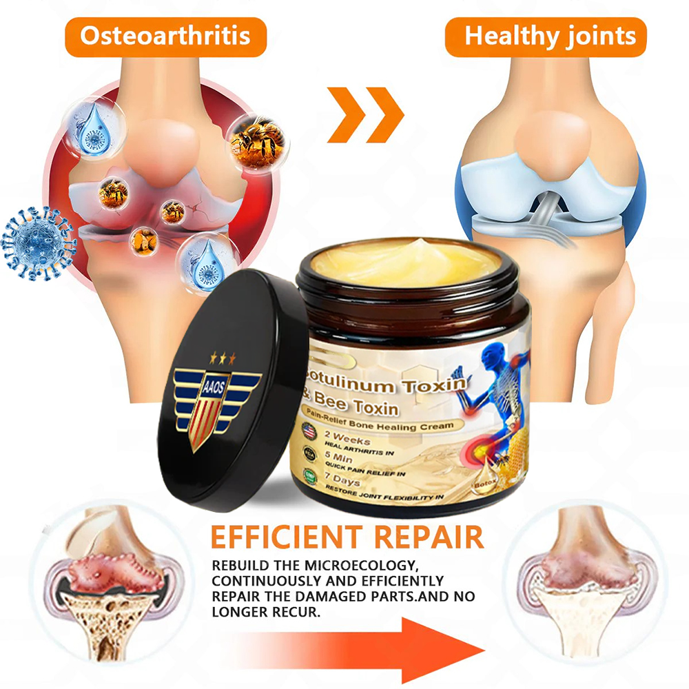 Botulinum and Bee Toxin Pain Relief Bone Healing Cream