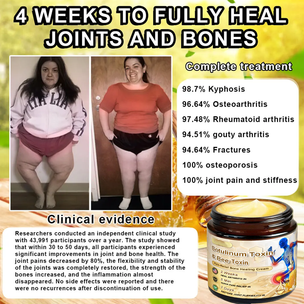 Botulinum and Bee Toxin Pain Relief Bone Healing Cream