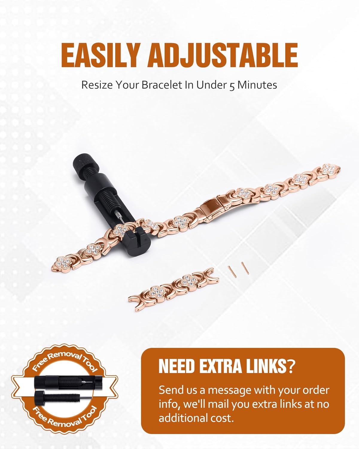 š„Copper Bracelets for Women. Pure Copper Magnetic Bracelet with 3800 Gauss Effective Magnets