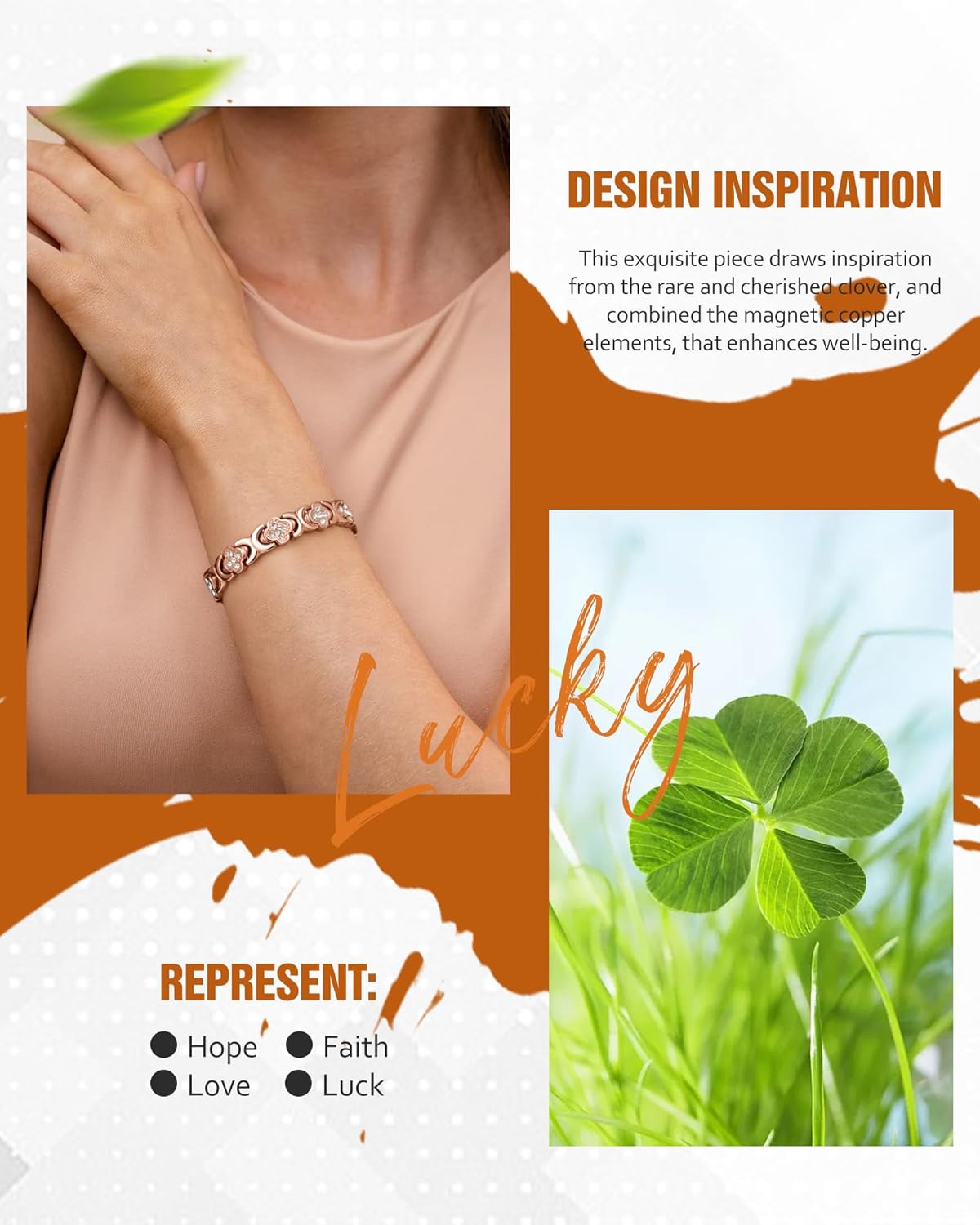 š„Copper Bracelets for Women. Pure Copper Magnetic Bracelet with 3800 Gauss Effective Magnets