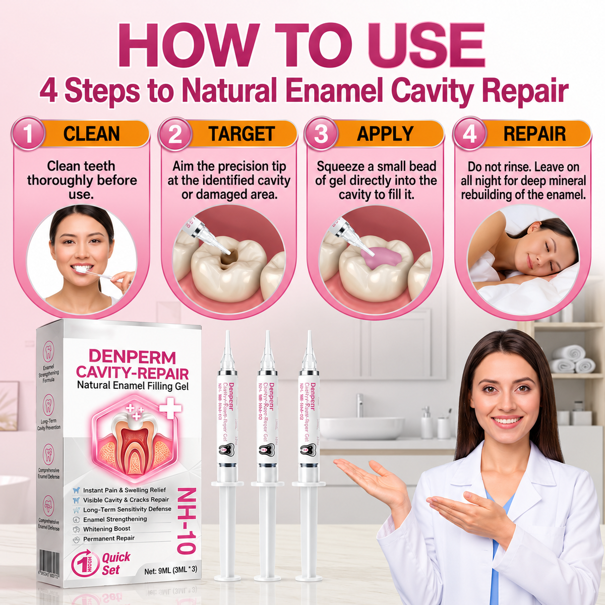 DenPerm Cavity-Repair Natural Enamel Filling Gel