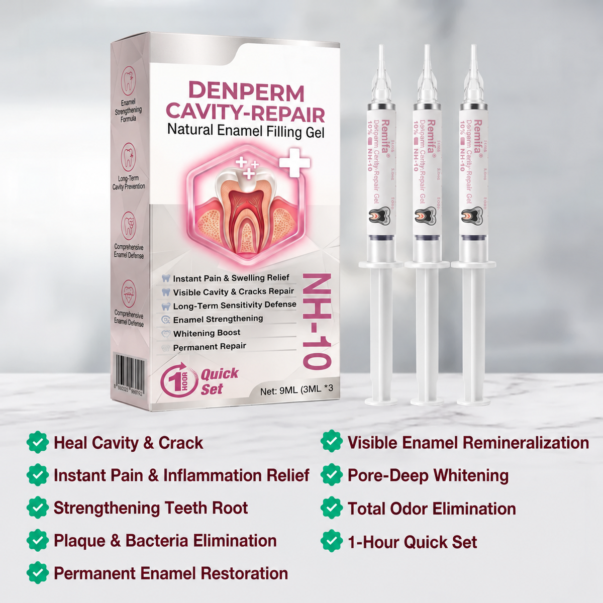 DenPerm Cavity-Repair Natural Enamel Filling Gel