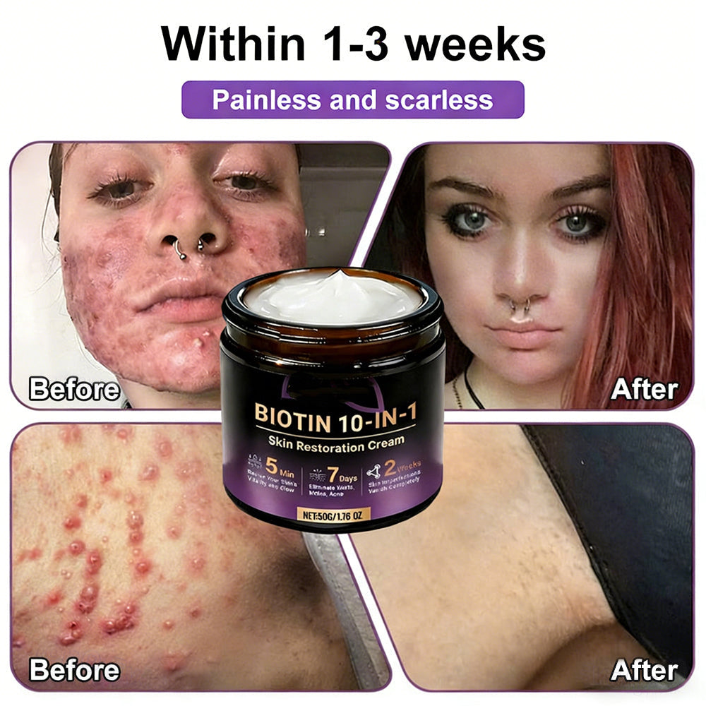 🎁✨Made and Shipped from USA ✨Biotin 10-in-1 Skin Restoration Cream 🍀