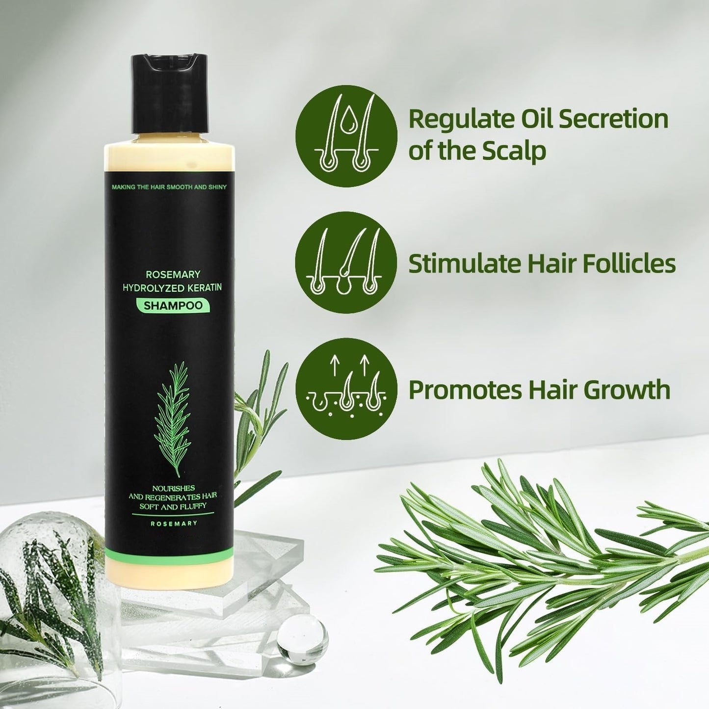 👑2026✨LAST DAY SALE 70% OFF!🏆Organic Rosemary Hair Growth Shampoo