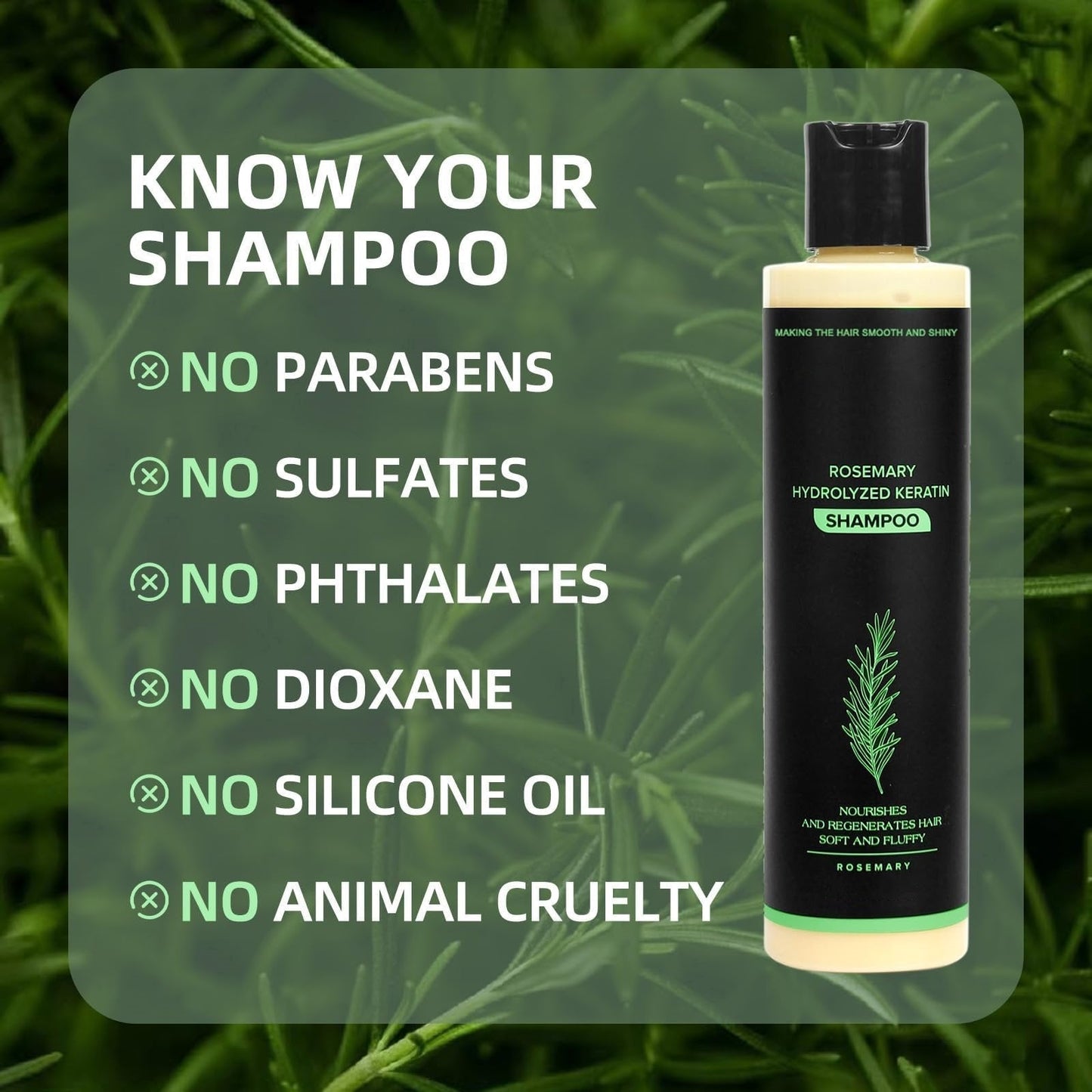 👑2026✨LAST DAY SALE 70% OFF!🏆Organic Rosemary Hair Growth Shampoo