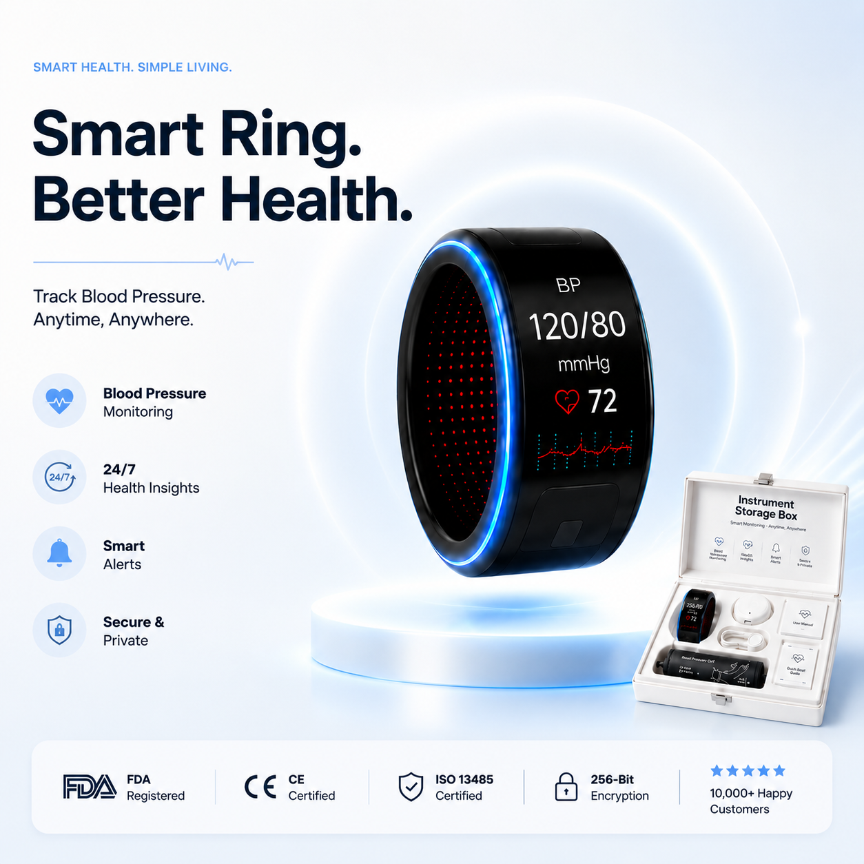🎉 80% OFF Launch Offer💝G1 Non-Invasive Smart Ring
