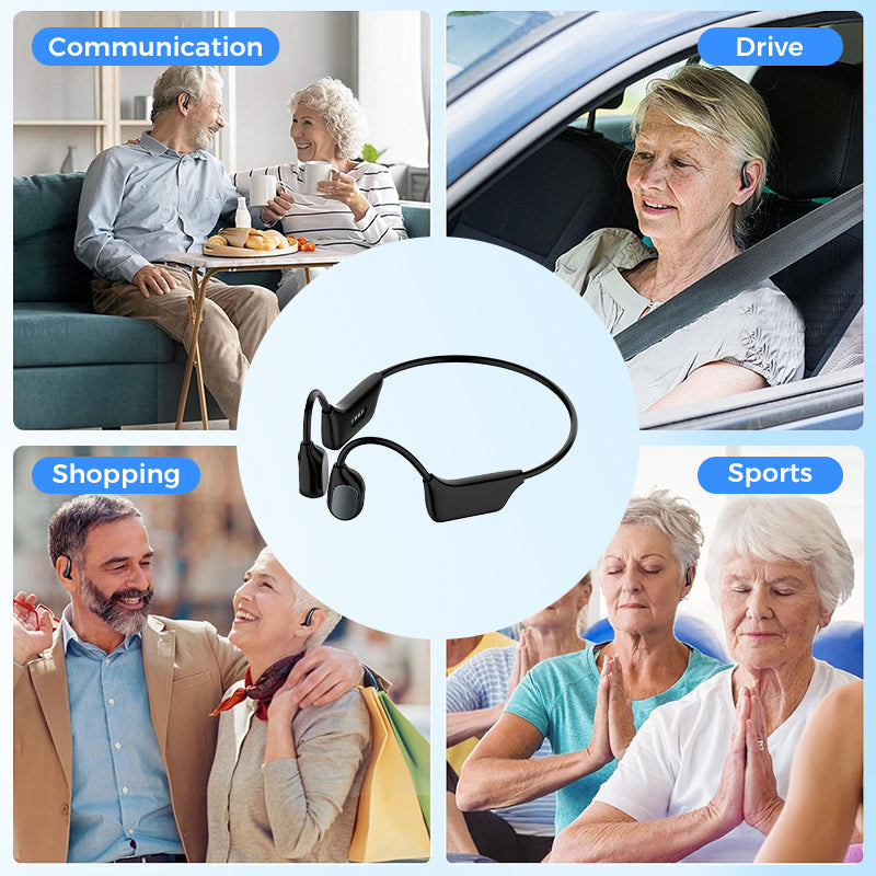 Feel the Joy. Shop the Season 🎄💖 💥 LIMITED TIME OFFER!🔥 Bone Conduction Smart Hearing Aid Bluetooth Earphones